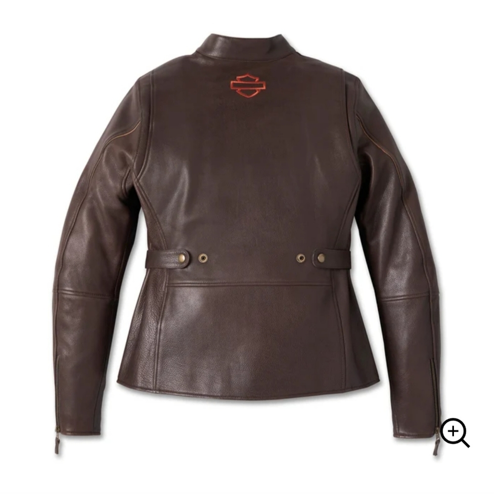 Harley Davidson - Women's Victory Lane Leather Riding Jacket - Picture 2 of 2
